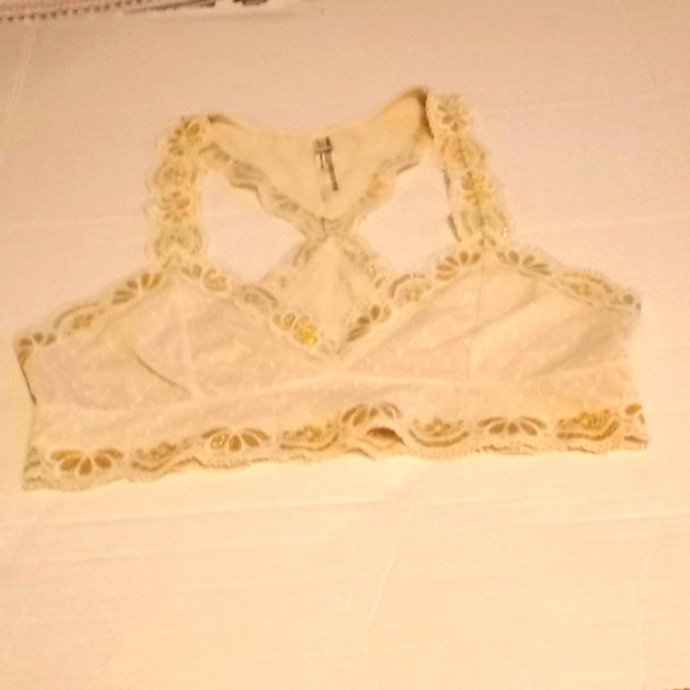 Free People Size Medium Color Cream And Gold